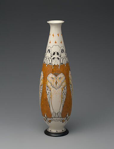 Vase with owls