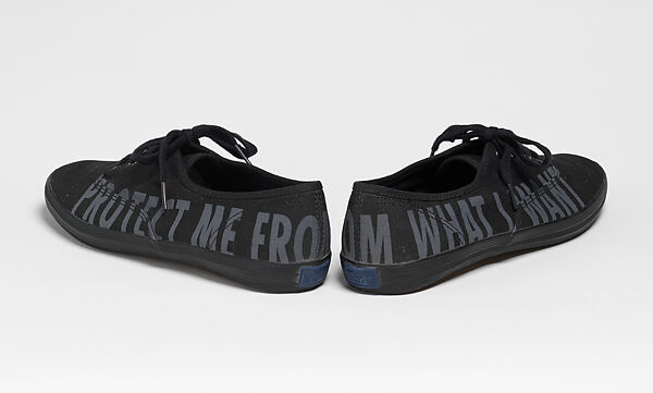 Shoes, Jenny Holzer (American, born Gallipolis, Ohio, 1950), cotton, rubber, American
