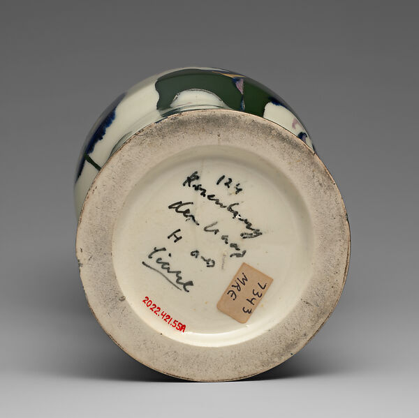 Covered vase, T.A.C. Colenbrander (Dutch, Doesburg 1841–1930 Lagg-Keppel), Glazed earthenware, Dutch, The Hague