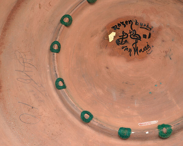 Plaque with seahorses and snakes, Rozenburg Plateelfabriek (1883–1917), Glazed earthenware, Dutch, The Hague