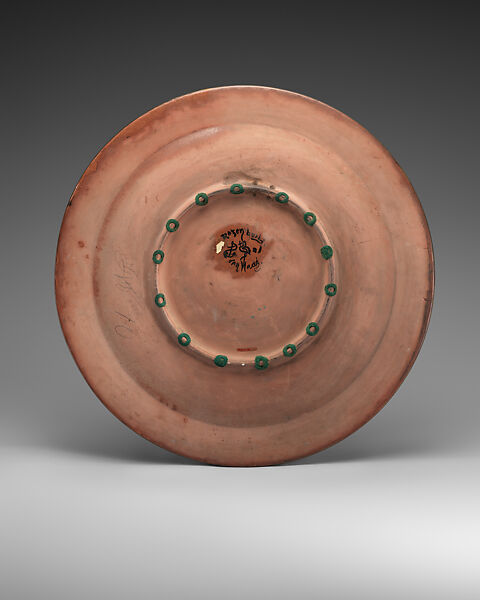 Plaque with seahorses and snakes, Rozenburg Plateelfabriek (1883–1917), Glazed earthenware, Dutch, The Hague