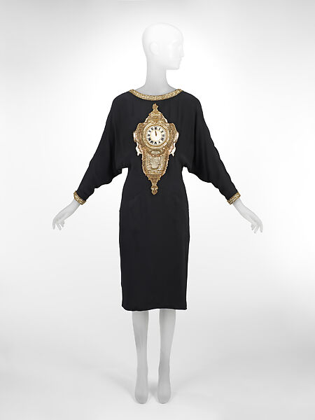 Dress, Karl Lagerfeld (French, founded 1984), silk, metal, French 