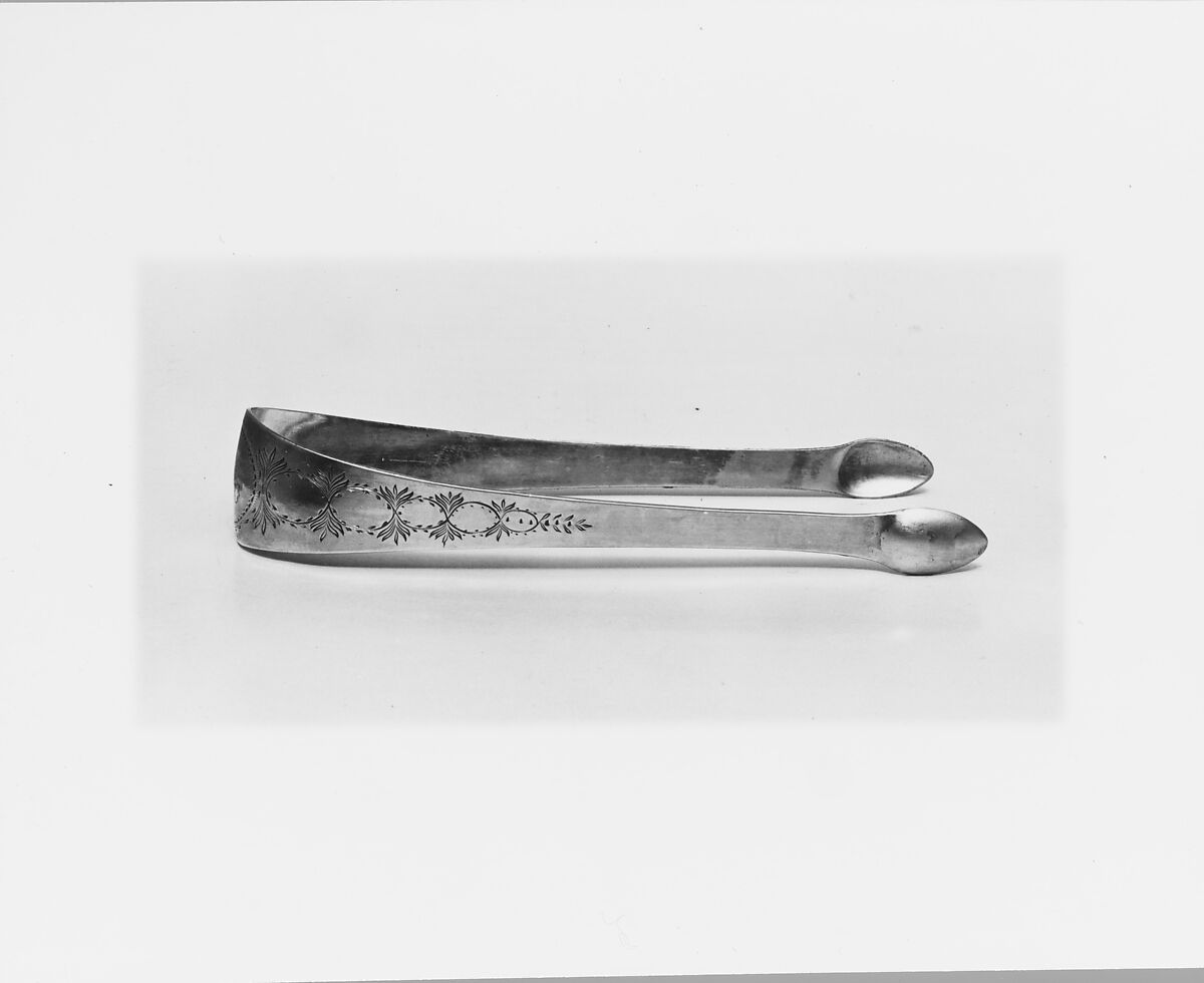 Tongs, Ezekiel Burr (1764–1846), Silver, American 