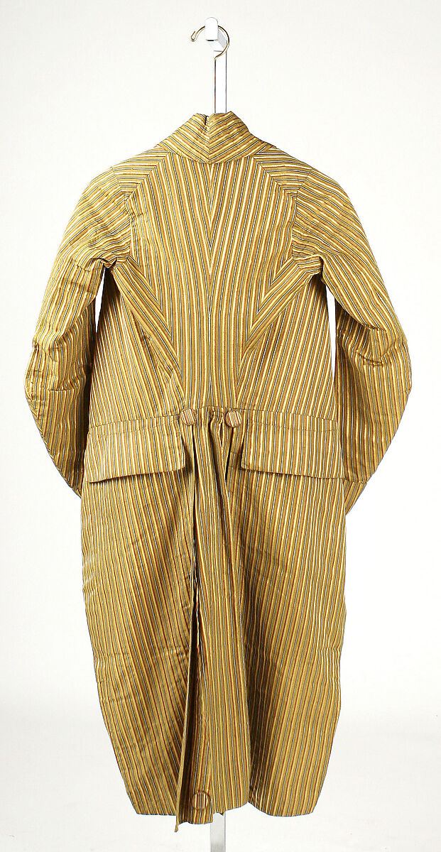 Coat, silk, probably French