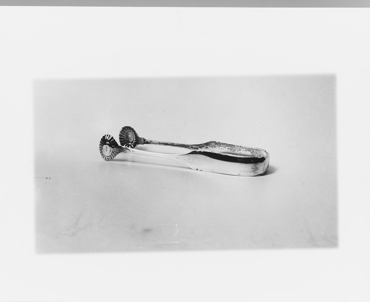 Tongs, J. Cook (active ca. 1820), Silver, American 