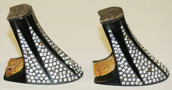 Shoe heels, (a, b) wood, leather, American