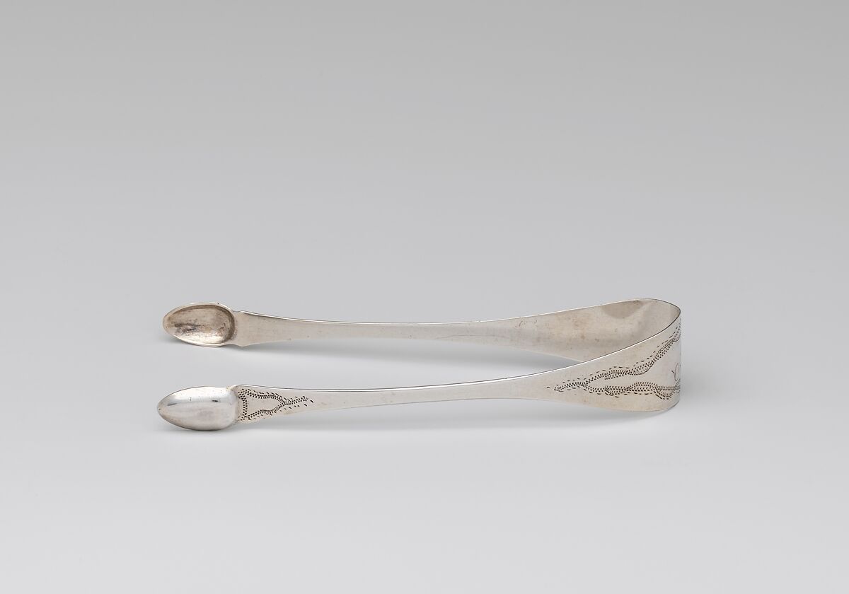 Tongs, Nicholas Geffroy (1761–1839), Silver, American