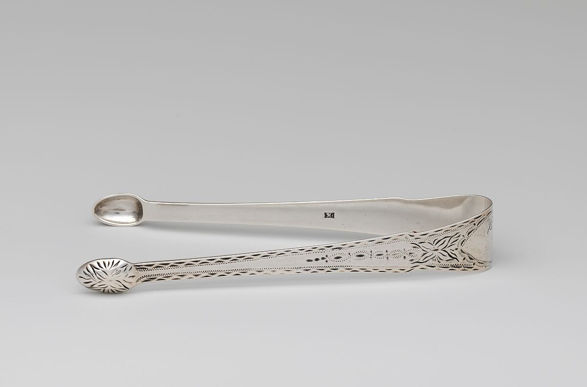 Tongs, James Gaskins (ca. 1761–1827), Silver, American