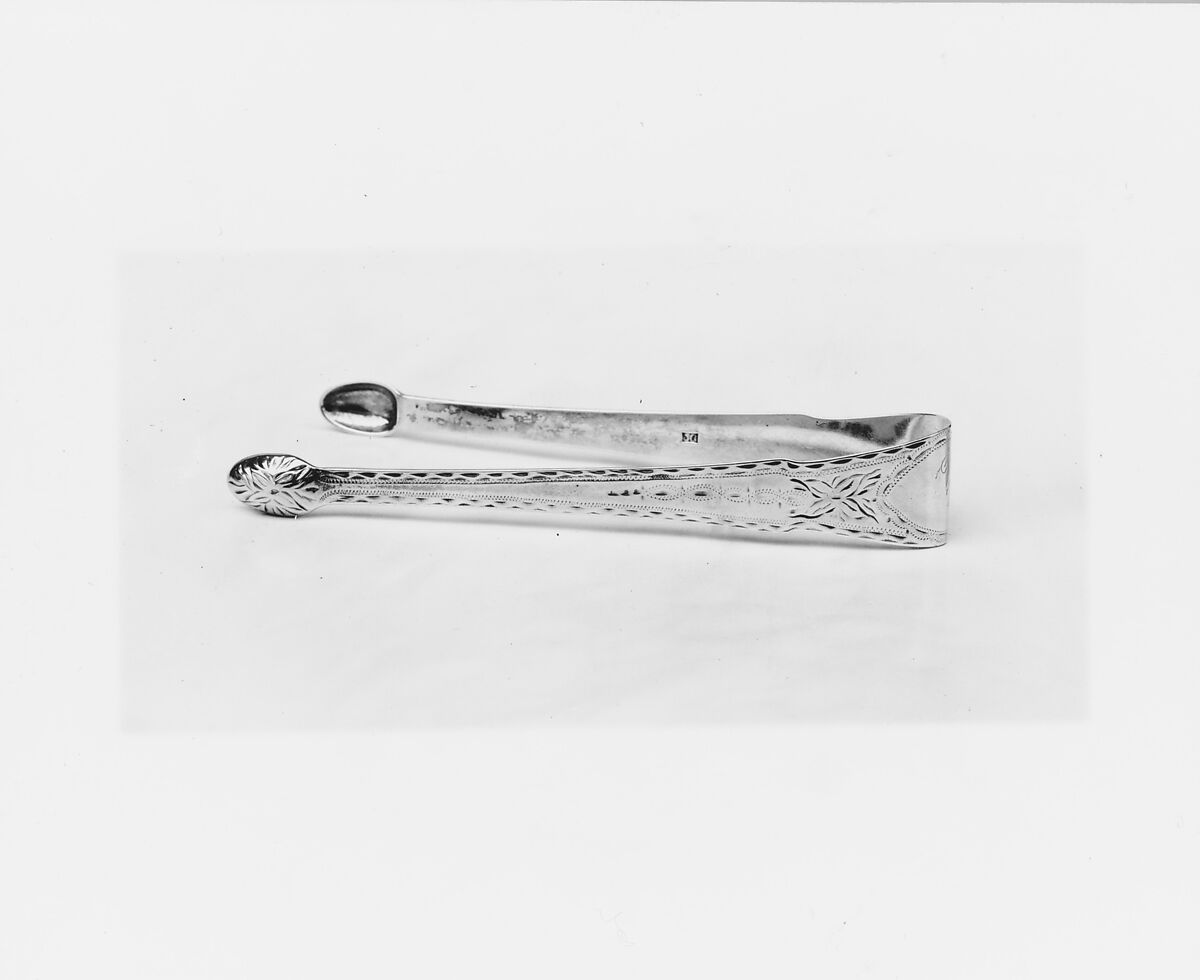 Tongs, James Gaskins (ca. 1761–1827), Silver, American 