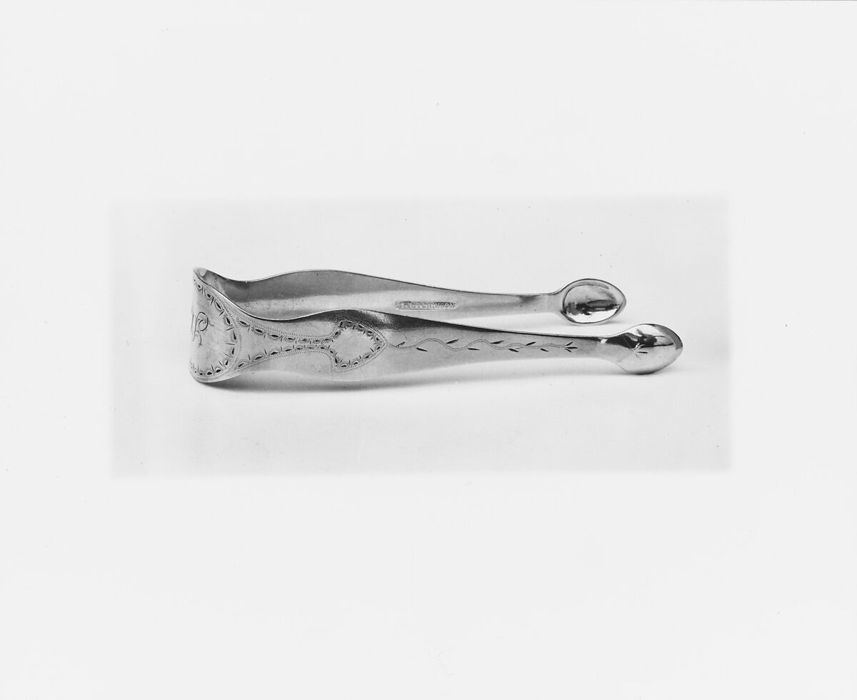 Tongs, J. Hutchinson (active ca. 1820–39), Silver, American 