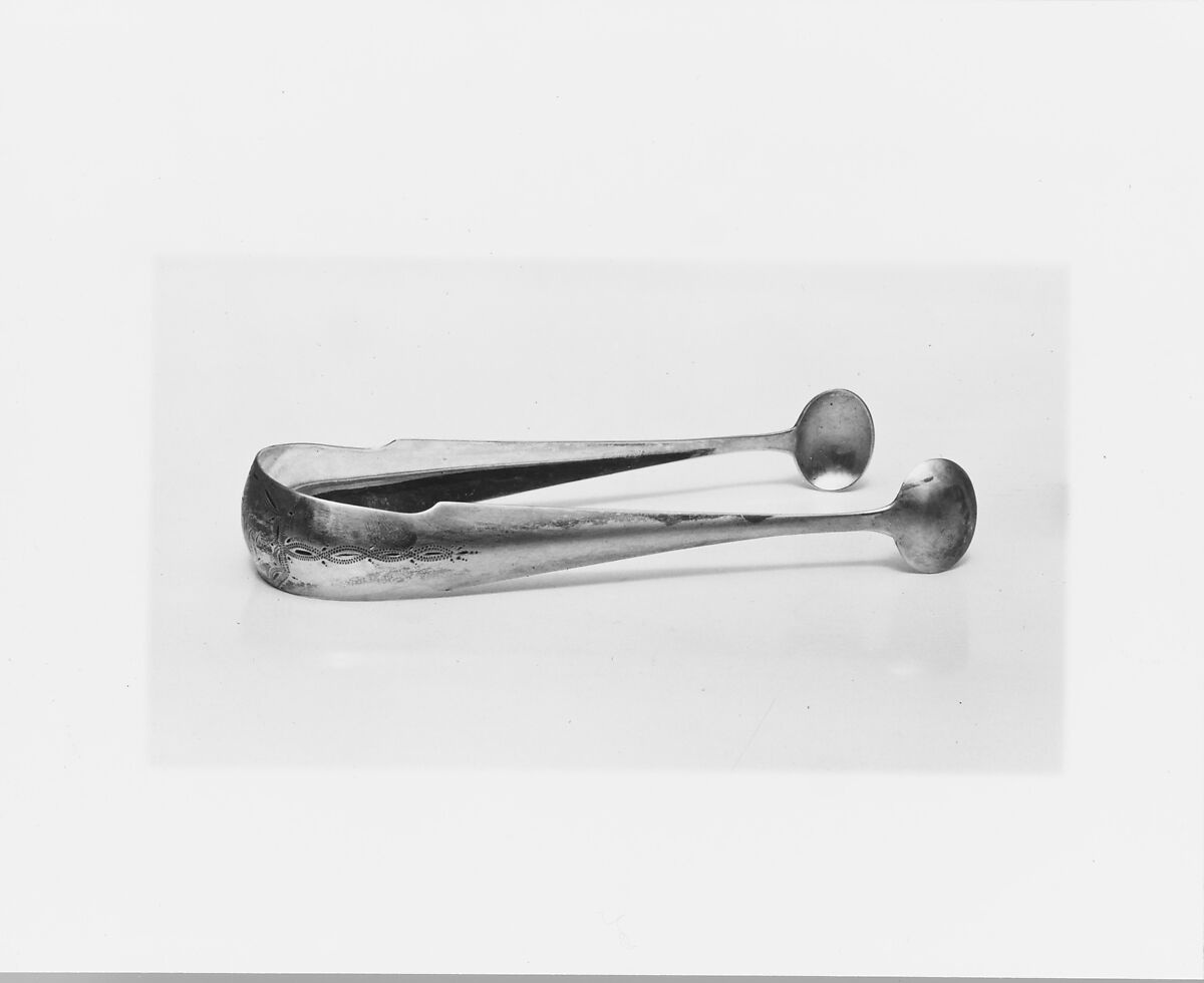 Tongs, J. S. Porter (1783–1862), Silver, American 