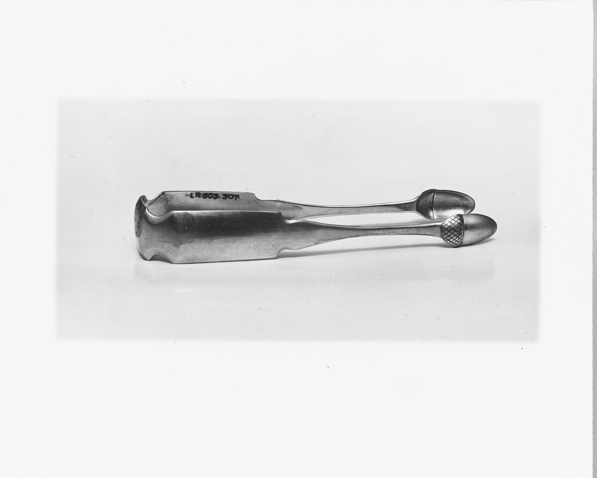 Tongs, Probably Paul Revere, III (1760–1813), Silver, American 