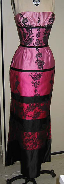 Evening ensemble, Emilio Schuberth (Italian, 1904–1972), (a, b) silk, cotton
(c, d) silk, Italian