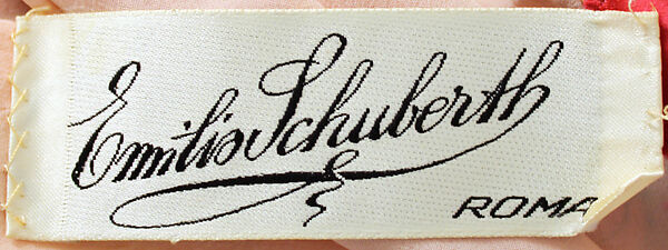 Evening ensemble, Emilio Schuberth (Italian, 1904–1972), (a, b) silk, cotton
(c, d) silk, Italian