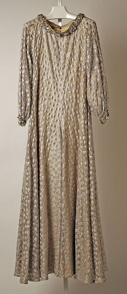 Jumpsuit, Federico Forquet, silk, metallic thread, crystal, Italian 