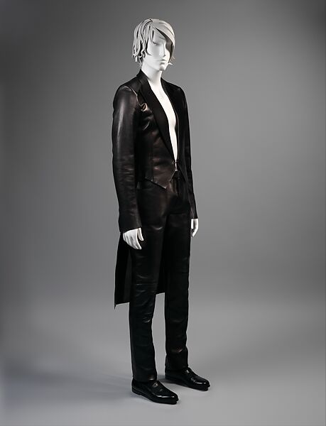 Tuxedo, Yves Saint Laurent Rive Gauche (French, founded 1966), (a, b) leather, French