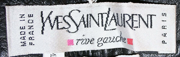 Tuxedo, Yves Saint Laurent Rive Gauche (French, founded 1966), (a, b) leather, French