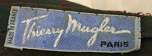 "Drape Danube", Mugler (French, founded 1974), Wool, synthetic, leather, French