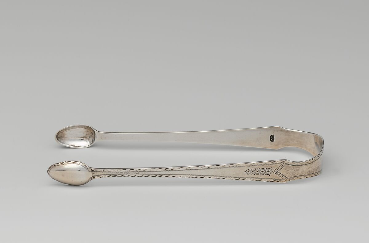 Tongs, Thomas Underhill (active ca. 1787), Silver, American