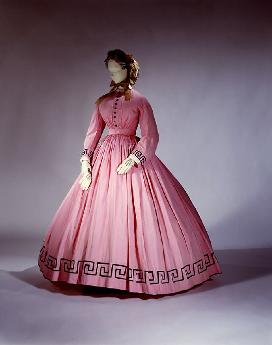 Clothing and Textiles: Pink Striped c. 1890s Dress - New Canaan Museum and  Historical Society