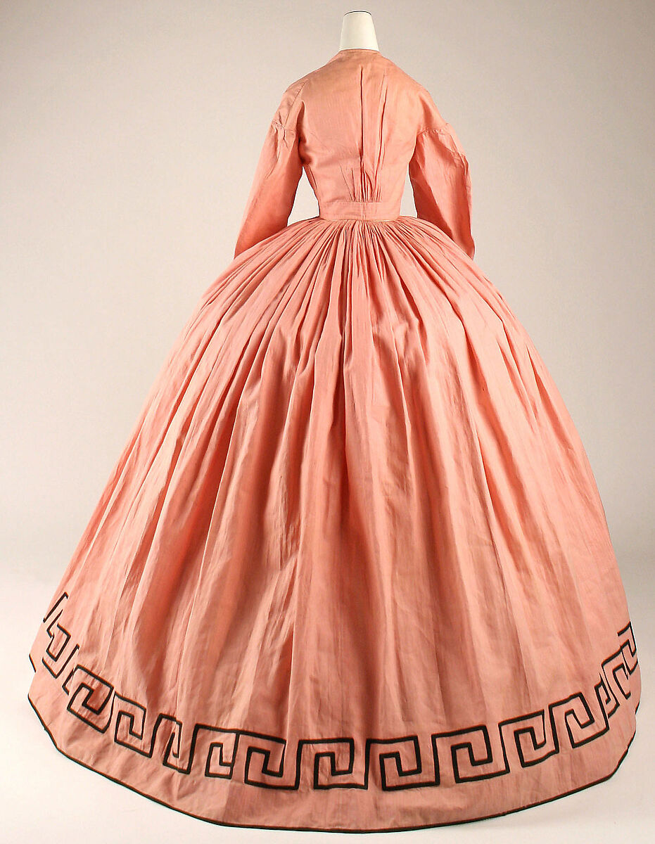 Dress, cotton, wool, American