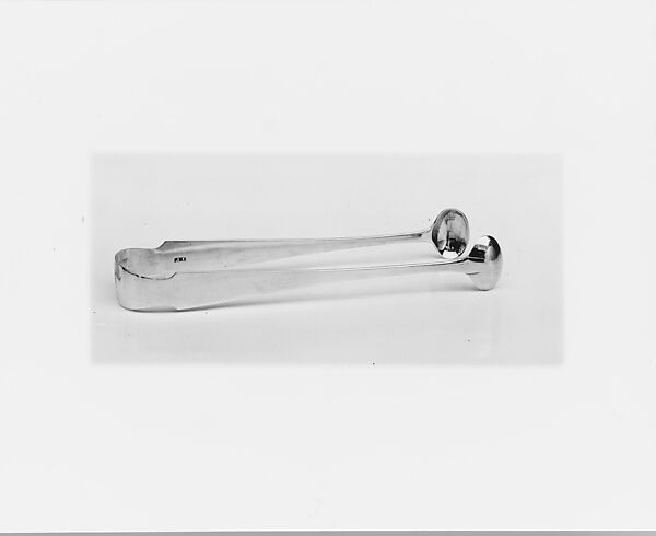 Tongs, Marked by I. L., Silver, American 
