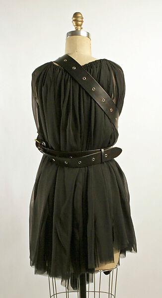 Ensemble, Clements Ribeiro (British, founded 1993), a) silk;b) leather, metal, British