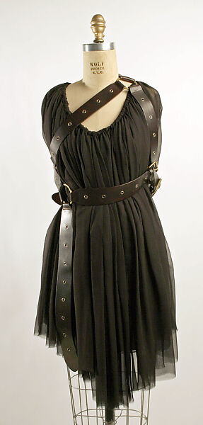 Ensemble, Clements Ribeiro (British, founded 1993), a) silk;b) leather, metal, British