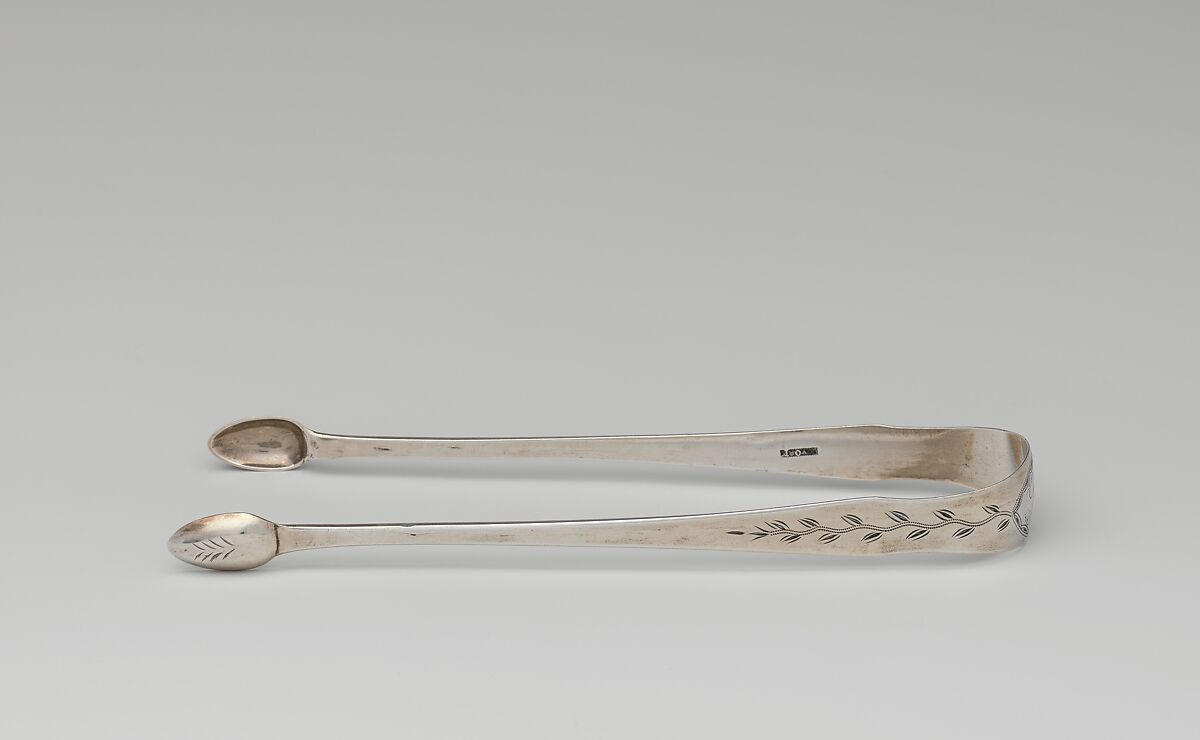 Tongs, Possibly Bernard Wenman (ca. 1789–1833), Silver, American