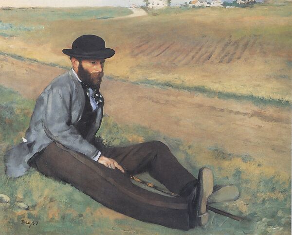 Eugène Manet, Edgar Degas (French, Paris 1834–1917 Paris), Oil on paper laid down on board, French 