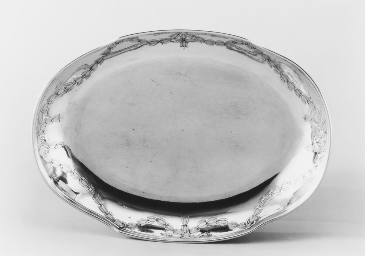 Stand for a bowl with cover (plateau), Jacques-Pierre Marteau (apprenticed 1740, master 1757, died 1779), Silver gilt, French, Paris