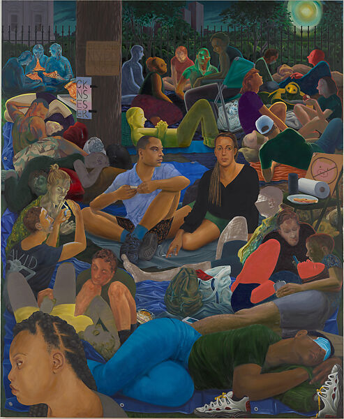 The Abolitionists in the Park, Nicole Eisenman (American, born Verdun, France, 1965), Oil on canvas 