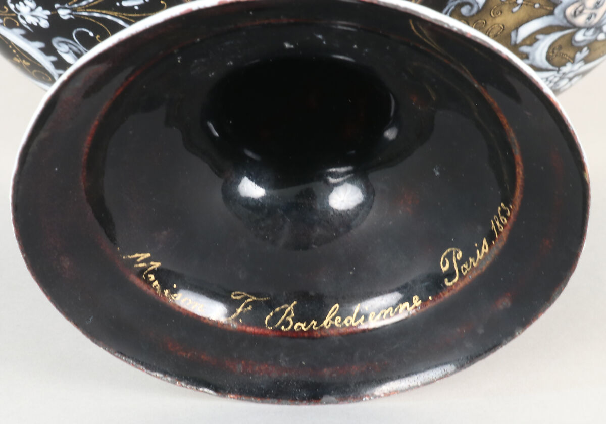 Cup with the Triumph of Galatea, Charles-Ludovic Crétineau-Joly (French, born Fontenay-le-Comte 1831), Painted enamel on copper, French, Paris