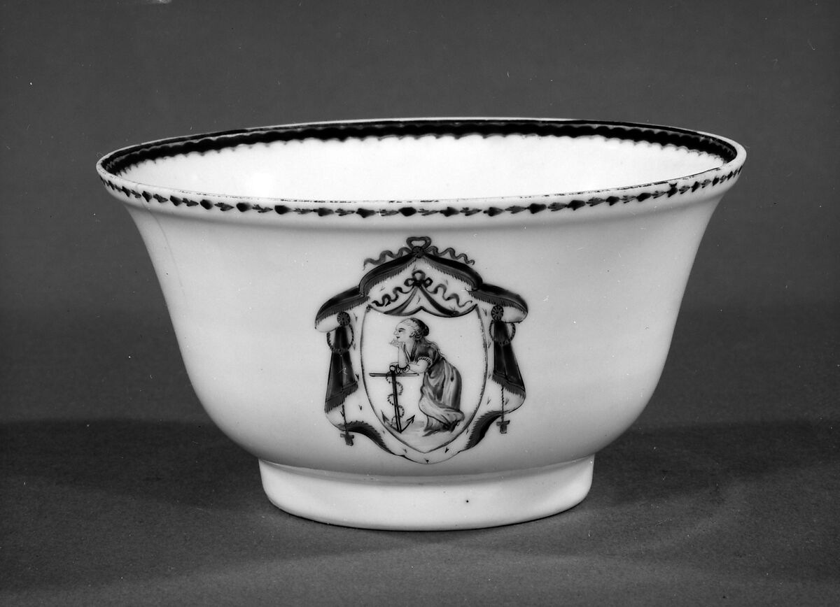 Bowl, Porcelain, Chinese, for American market