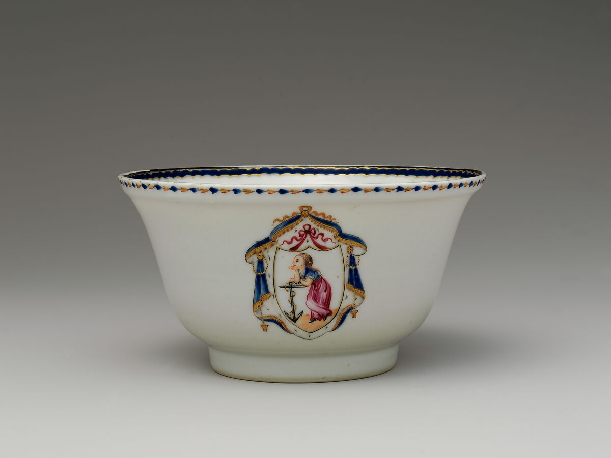 Bowl, Porcelain, Chinese, for American market