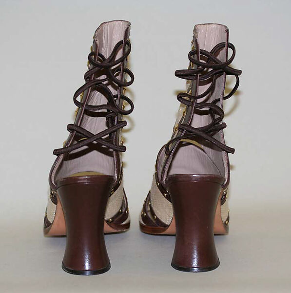 Shoes, Christian Lacroix (French, born 1951), (a, b) synthetic, leather, metal, French