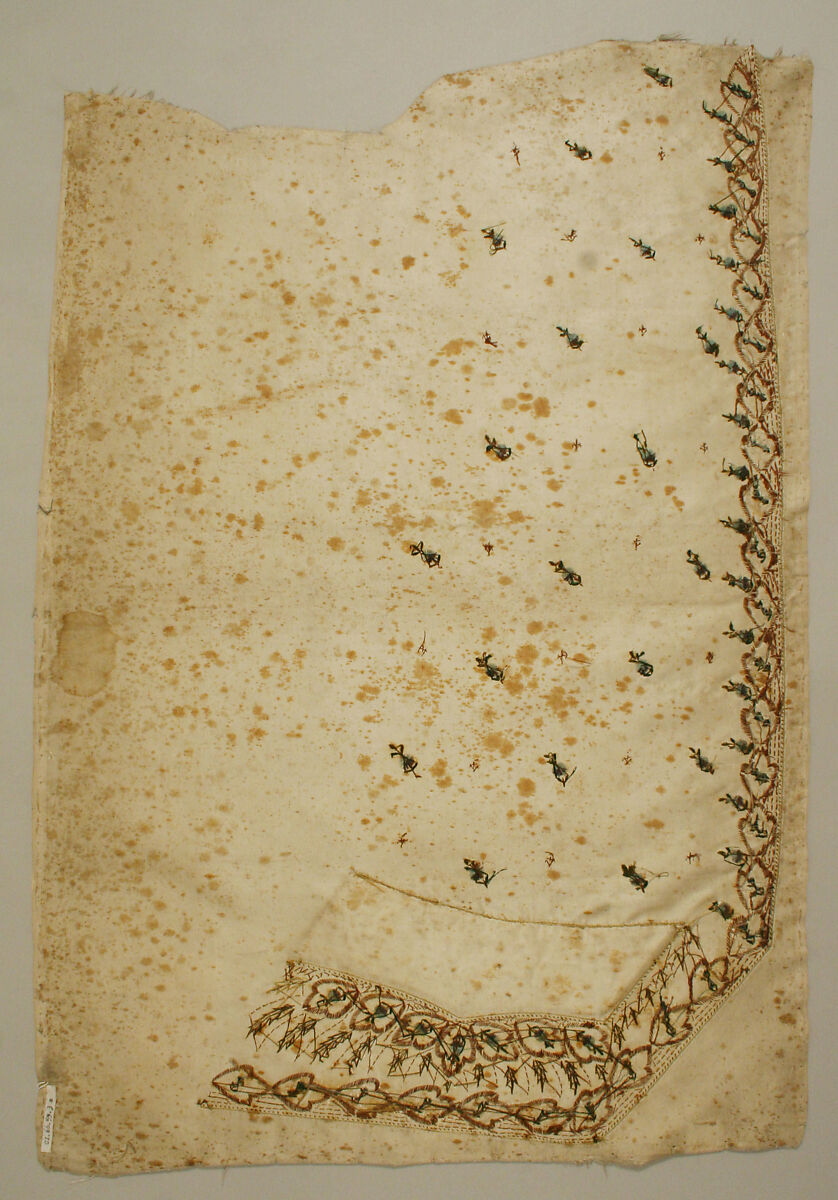 Waistcoat panels, Silk, probably British