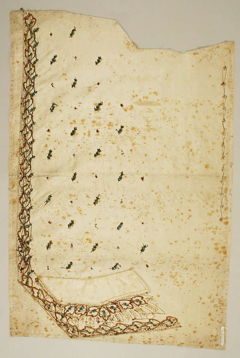 Waistcoat panels, Silk, probably British