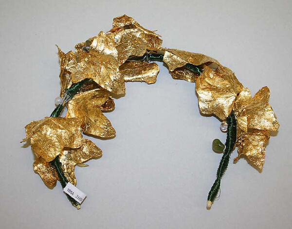 Dress, Lainey Keogh (Irish, born 1957), a,c,d) synthetic fiber, Lurex; b) aluminum, metal, jade, wood, Irish