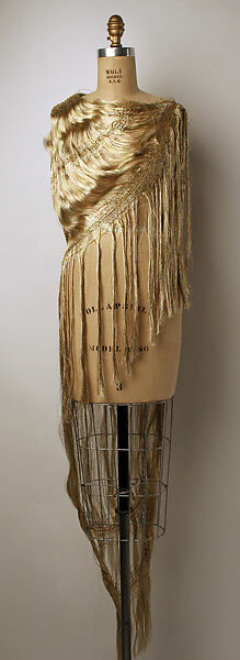 Dress, Lainey Keogh (Irish, born 1957), a,c,d) synthetic fiber, Lurex; b) aluminum, metal, jade, wood, Irish 