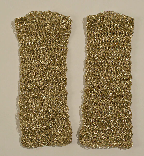 Dress, Lainey Keogh (Irish, born 1957), a,c,d) synthetic fiber, Lurex; b) aluminum, metal, jade, wood, Irish