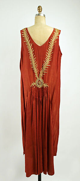 Dress, silk, plastic, American