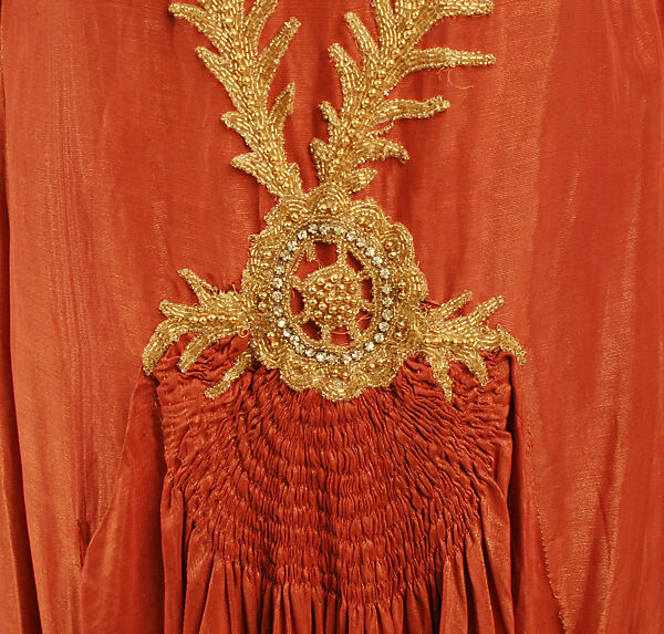 Dress, silk, plastic, American