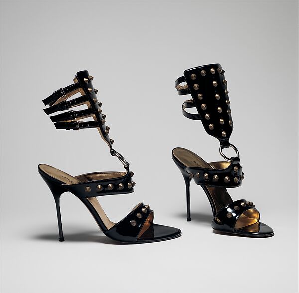 Sandals, Dolce &amp; Gabbana (Italian, founded 1985), a,b) leather, metal, Italian