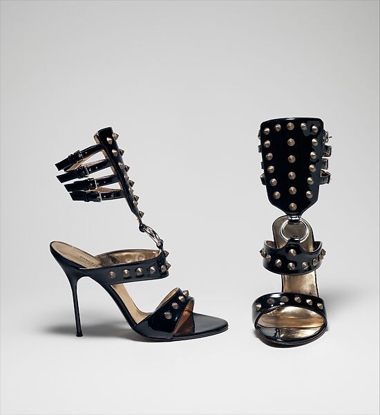 Sandals, Dolce &amp; Gabbana (Italian, founded 1985), a,b) leather, metal, Italian 