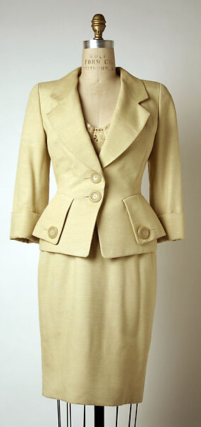 Suit, House of Dior (French, founded 1946), (a–c) silk, French 