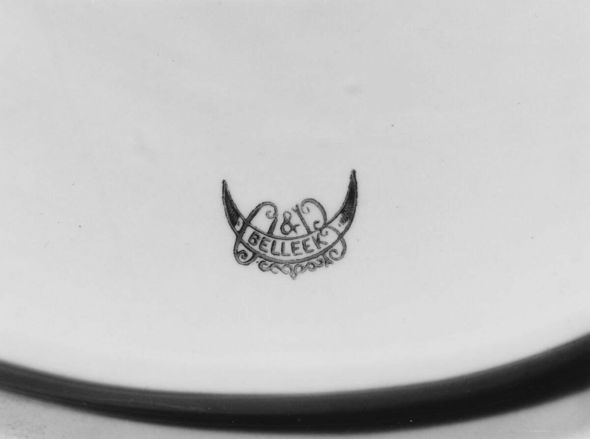 Tray, Ott and Brewer (American, Trenton, New Jersey, 1871–1893), Porcelain, American