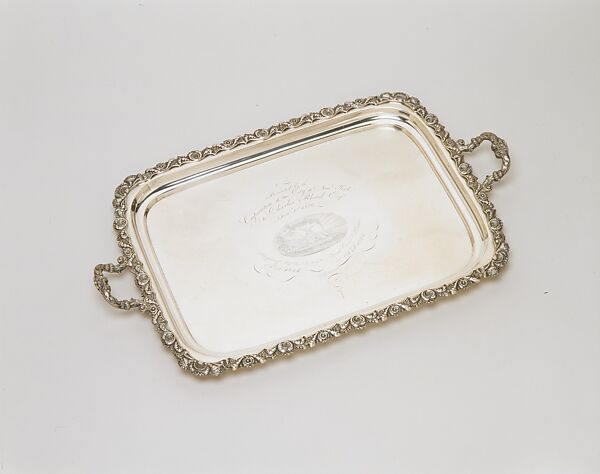 Tray, Stephen Richard (ca. 1796–1843), Silver, American 