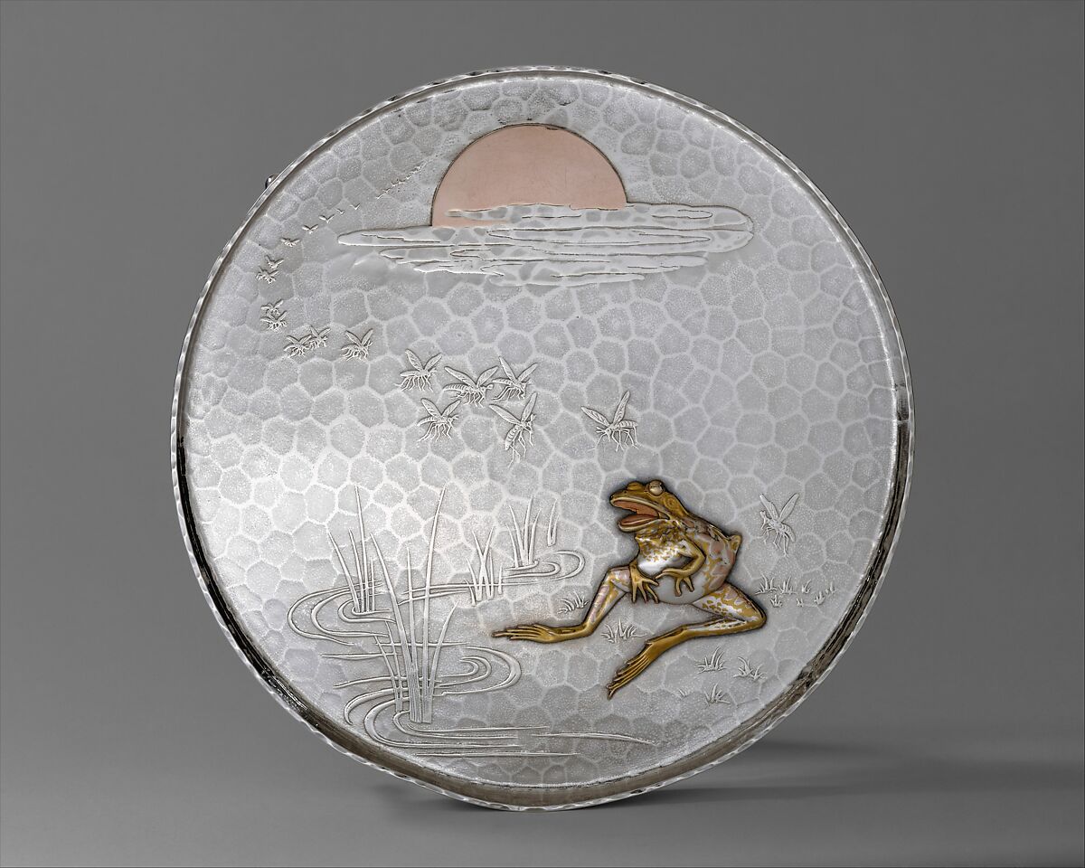 Tray, Tiffany &amp; Co. (1837–present), Silver, copper, brass, gold-copper alloy, and copper-platinum-iron alloy, American