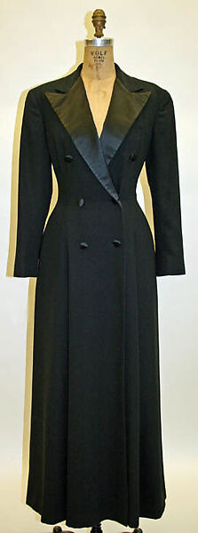 Evening coat, Ralph Lauren (American, born 1939), a) wool, silk; b,c) silk; d,e) silk, mother-of-pearl, American 